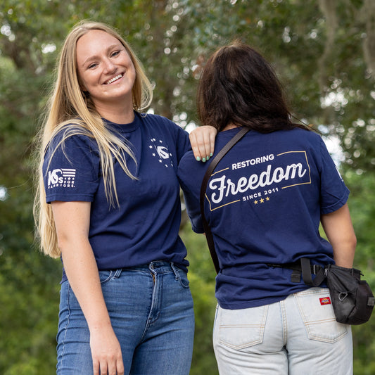 Cursive Restoring Freedom Tee