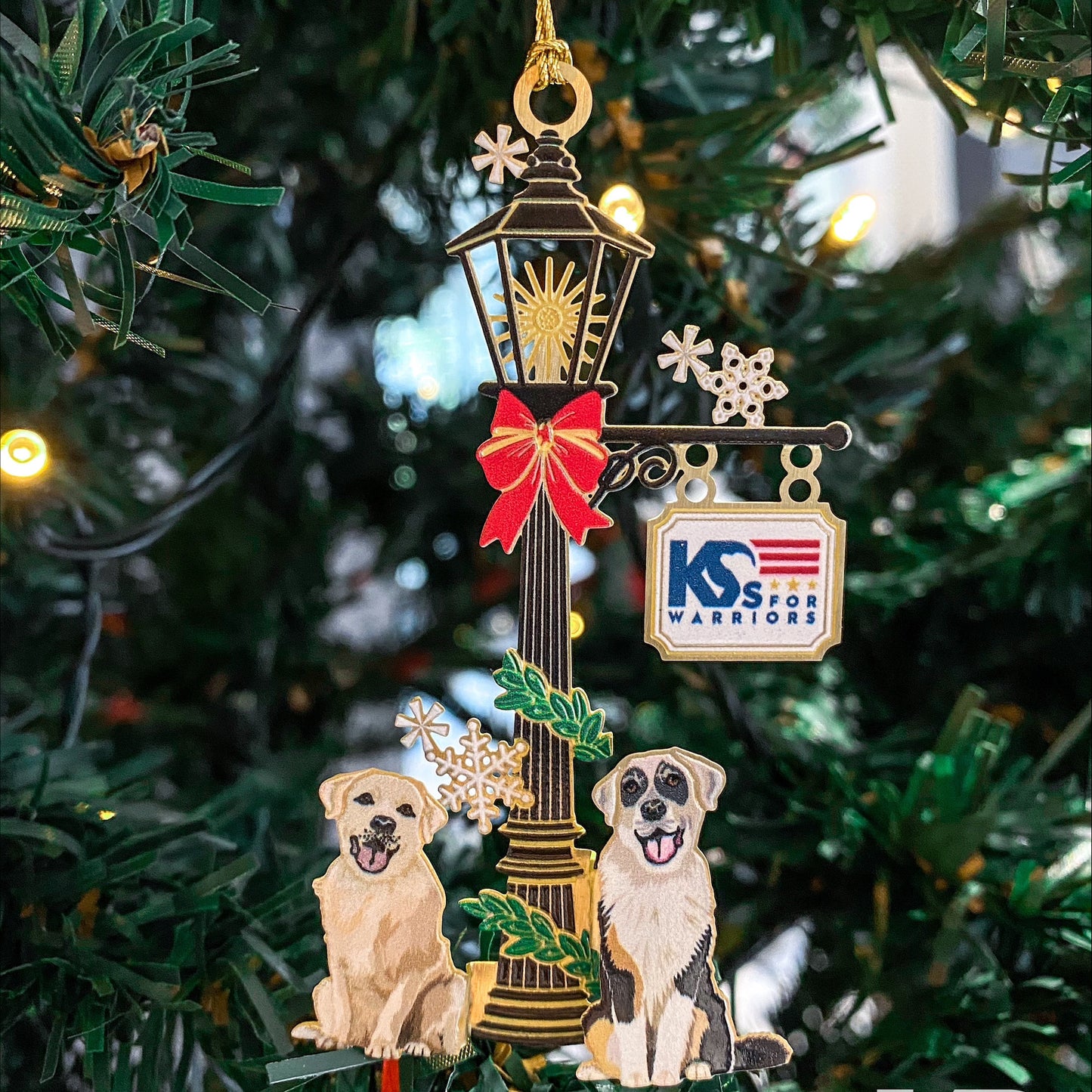 K9s Lamp Post Tree Ornament